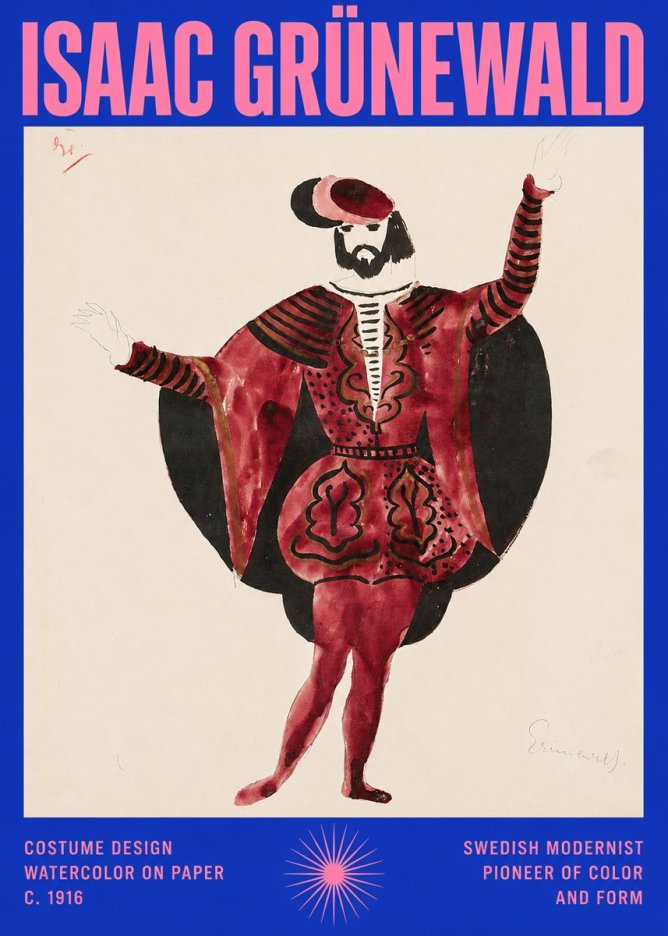 Isaac Grünewald Costume Design II No2 - Póster