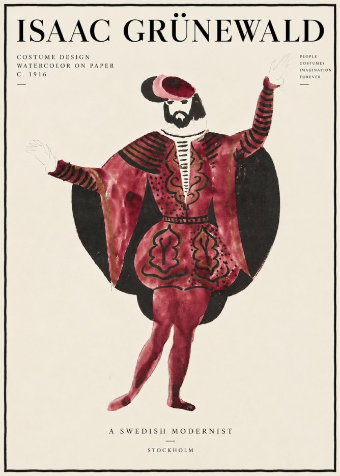 Isaac Grünewald Costume Design II No6 - Póster