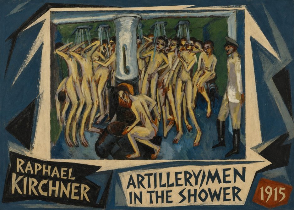 Raphael Kirchner Artillerymen in the Shower No1 - Póster