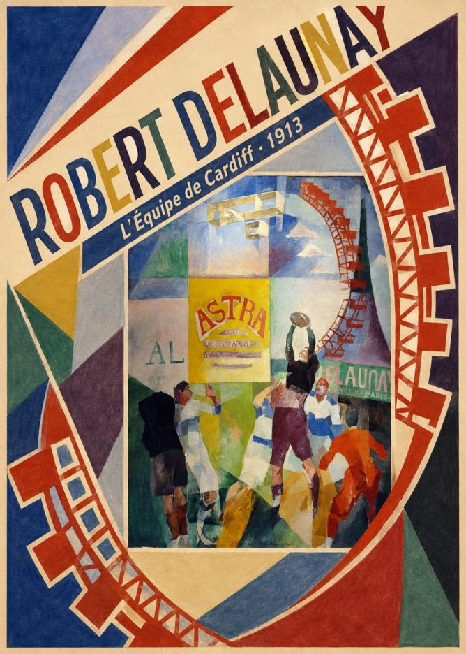 Robert Delaunay L'équipe De Cardiff - 1913 No4 - Póster