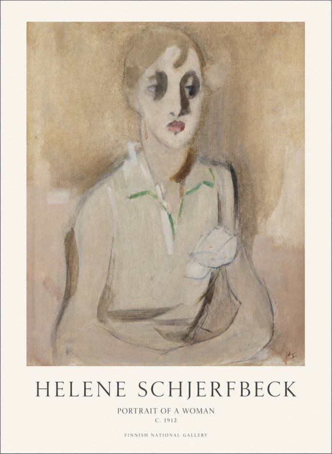 Helene Schjerfbeck Portrait of a Woman I No1 - Póster