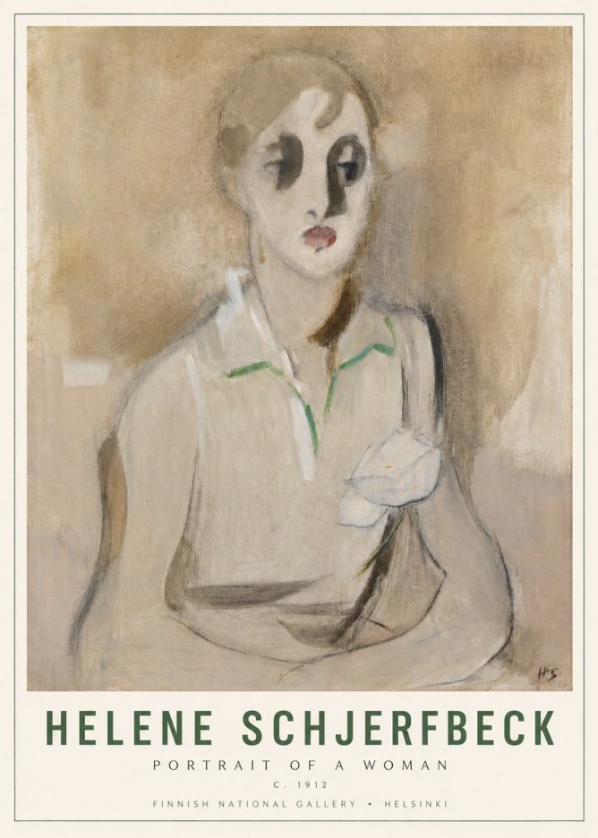Helene Schjerfbeck Portrait of a Woman I No6 - Póster