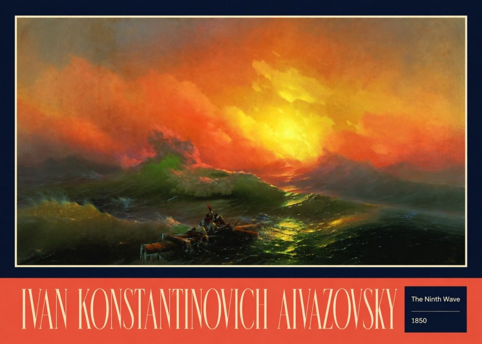 Ivan Konstantinovich Aivazovsky The Ninth Wave I No3 - Póster