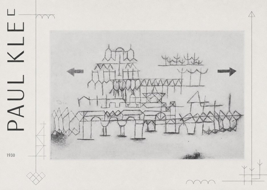 Paul Klee Architektur No3 - Póster