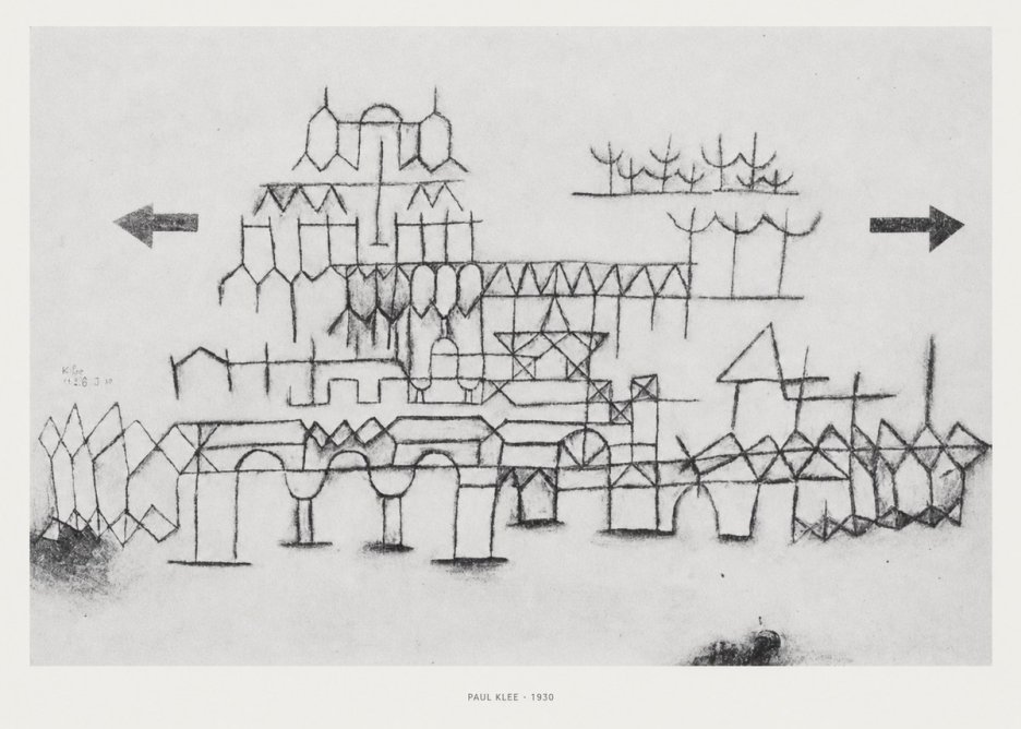 Paul Klee Architektur No5 - Póster