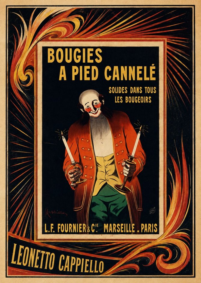 Leonetto Cappiello Bougies a Pied Cannelé No4 - Póster
