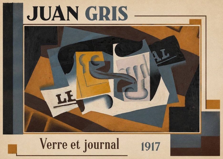 Juan Gris Verre Et Journal No1 - Póster