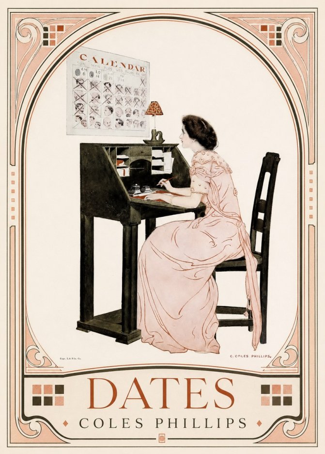 Coles Phillips Dates No3 - Póster