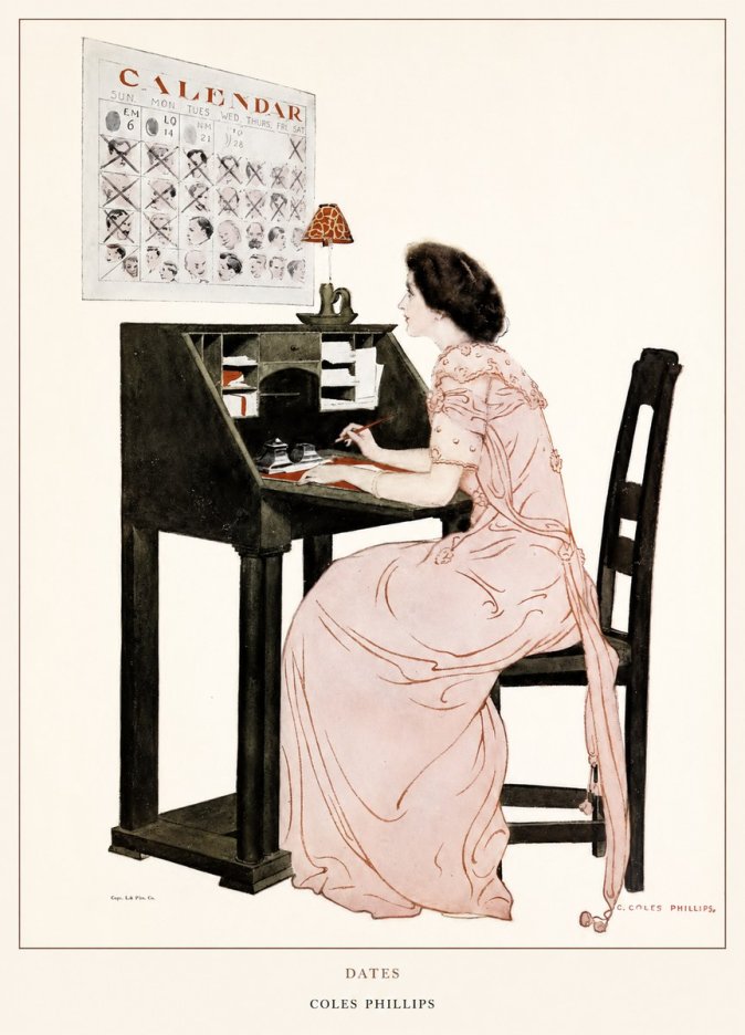 Coles Phillips Dates No5 - Póster