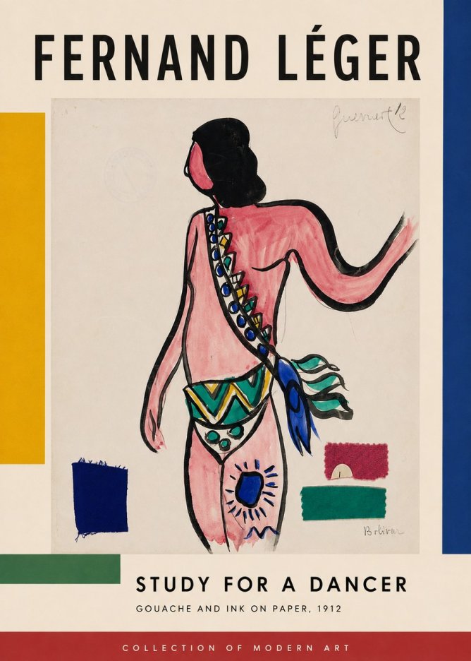 Fernand Léger Costume Design for 'Bolívar' No3 - Póster
