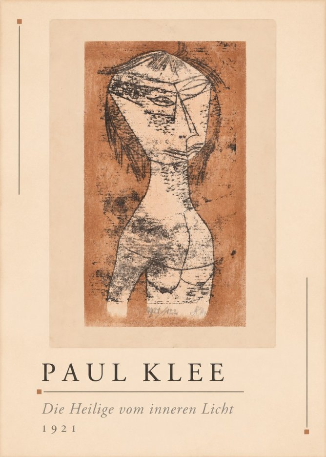 Paul Klee Die Heilige Vom Inneren Licht I No1 - Póster