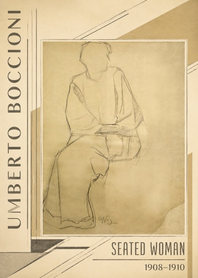 Umberto Boccioni Seated Woman No2 - Póster