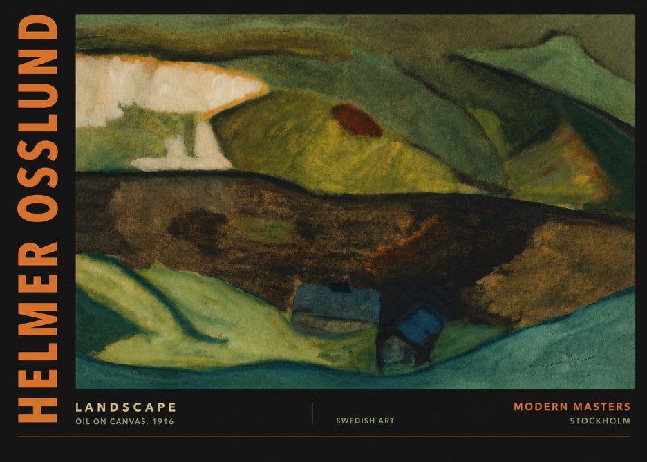 Helmer Osslund Landscape No4 - Póster