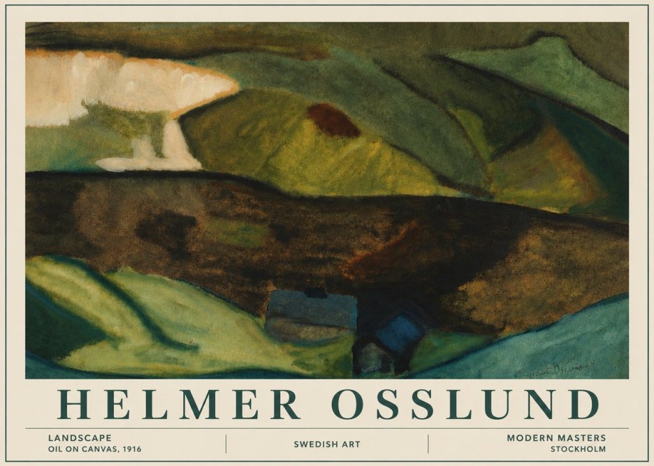 Helmer Osslund Landscape No6 - Póster