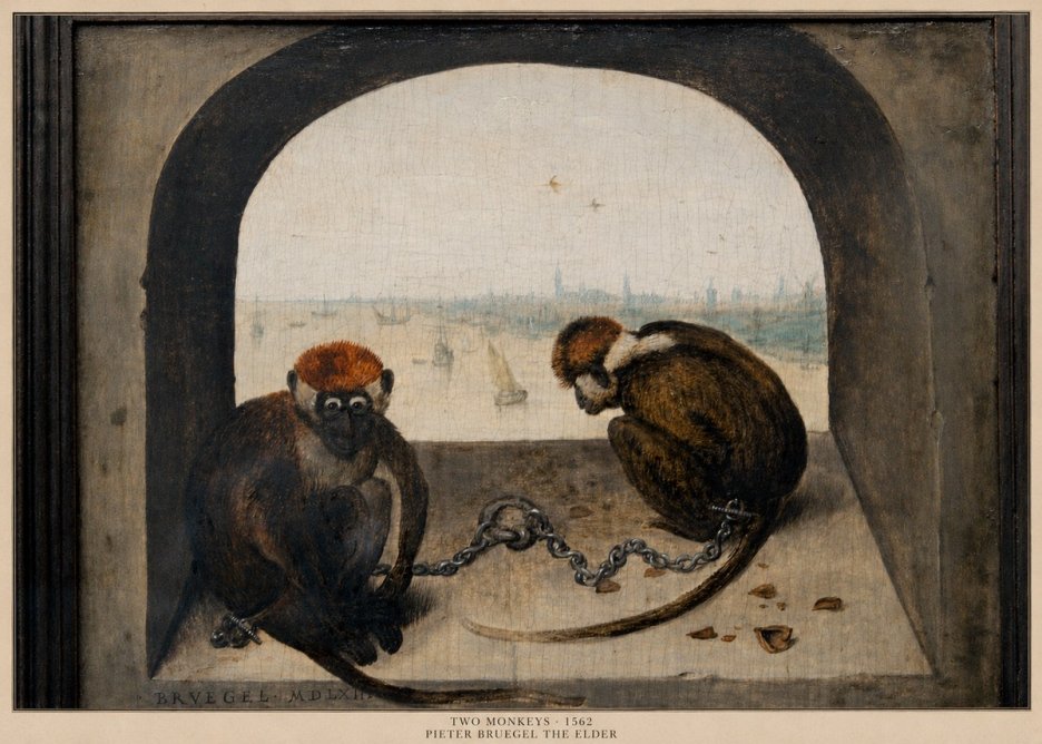 Pieter Bruegel Two Monkeys II No5 - Póster