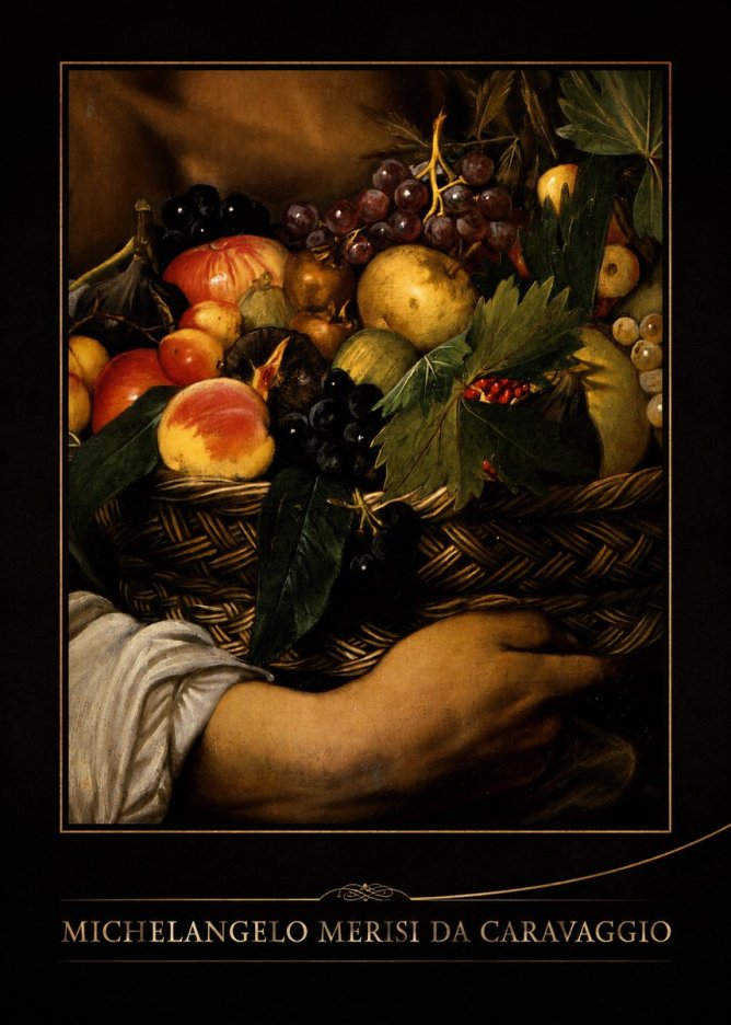 Michelangelo Merisi da Caravaggio Basket of Fruit No2 - Póster