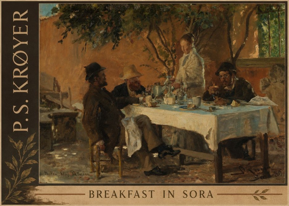 P.S. Krøyer Breakfast in Sora No2 - Póster