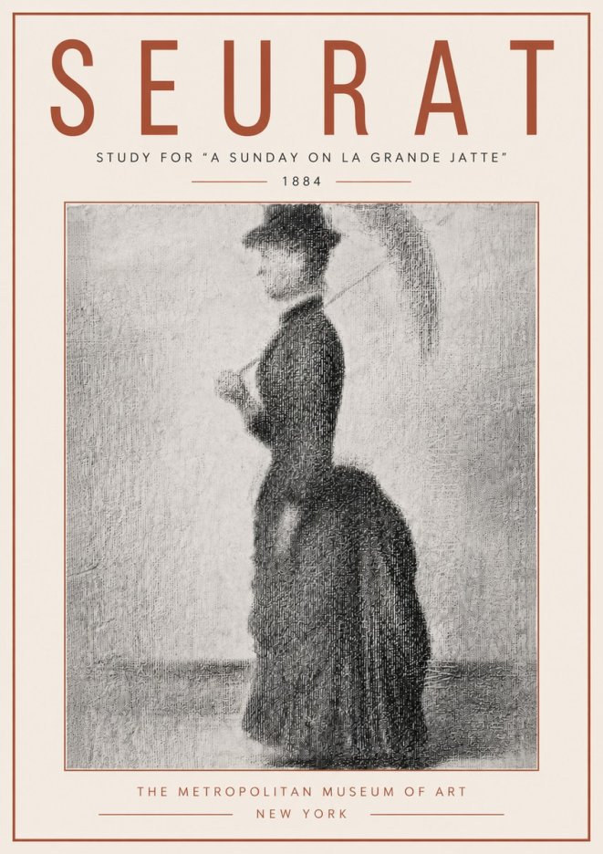 Seurat Study for "a Sunday on La Grande Jatte" No6 - Póster