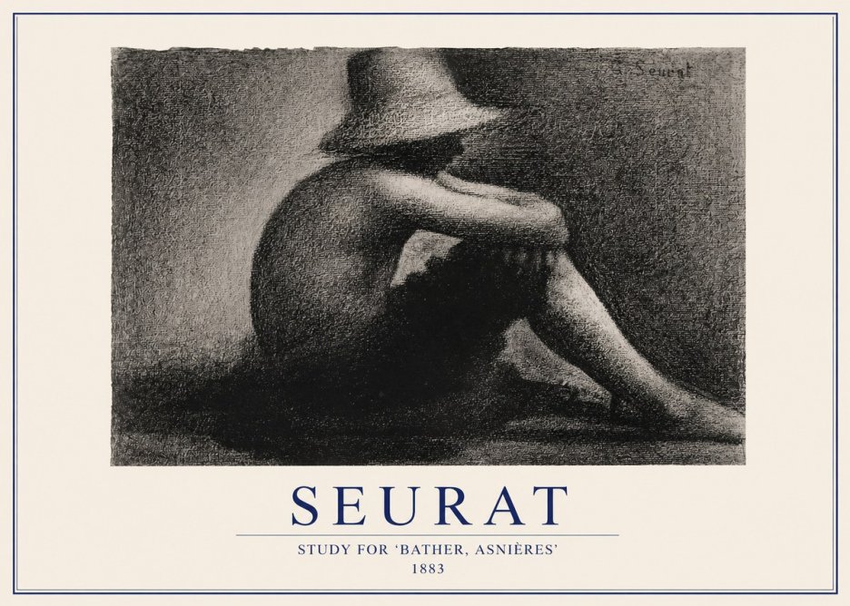 Seurat Study for 'Bather, Asnières' No2 - Póster