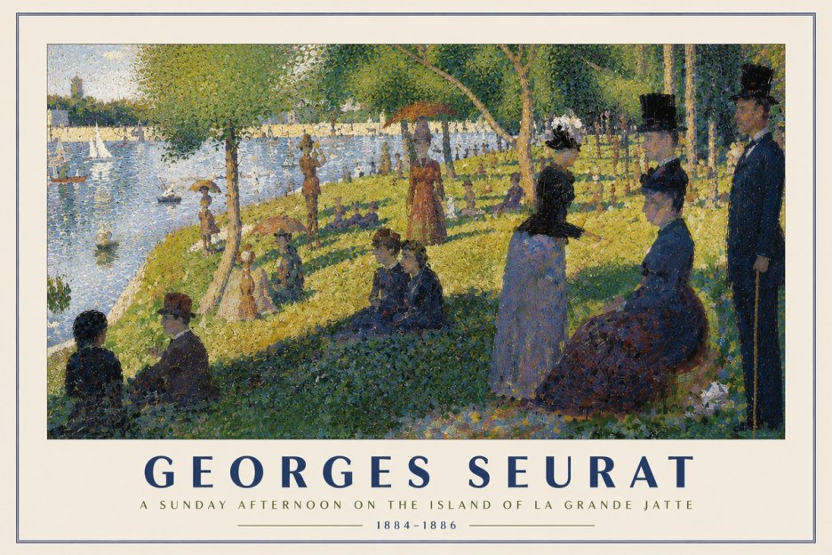 Seurat A Sunday Afternoon on the Island of La Grande Jatte I No5 - Póster