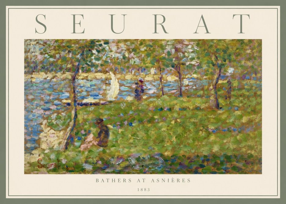 Seurat Bathers at Asnières I No2 - Póster