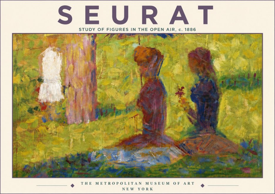 Seurat Study of Figures in the Open Air, C. 1886 No5 - Póster