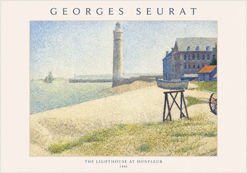 Seurat The Lighthouse at Honfleur No1 - Póster