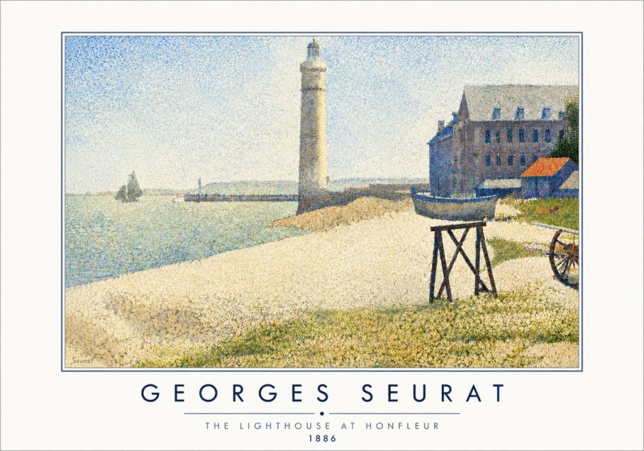 Seurat The Lighthouse at Honfleur No5 - Póster