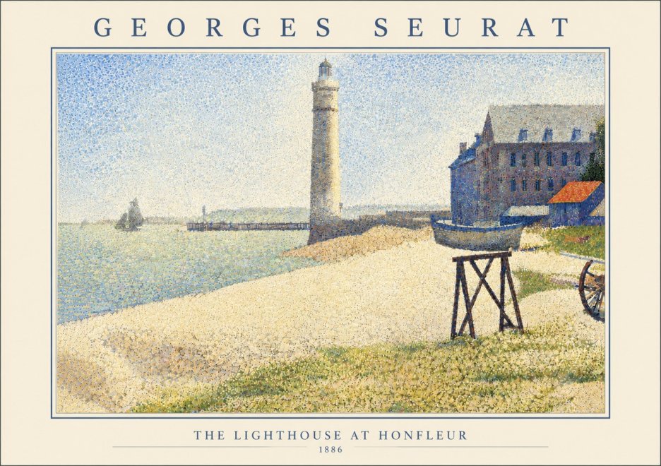 Seurat The Lighthouse at Honfleur No6 - Póster