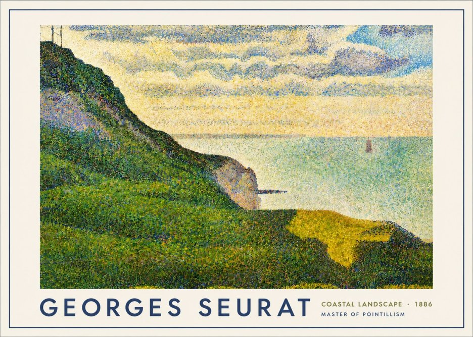 Seurat Coastal Landscape, 1886 No4 - Póster