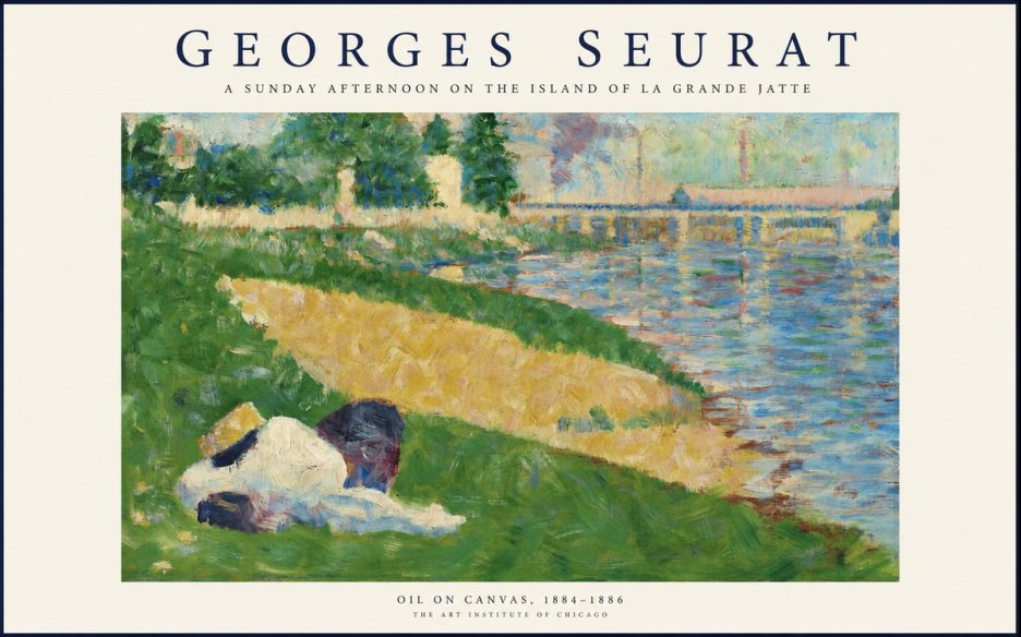 Seurat A Sunday Afternoon on the Island of La Grande Jatte II No1 - Póster
