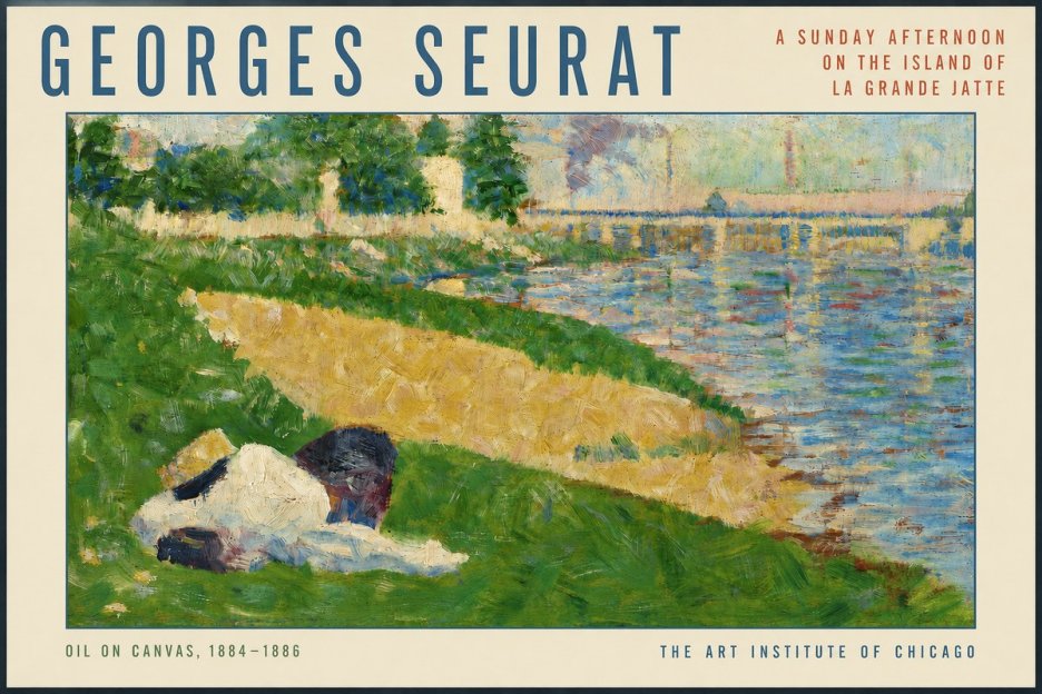 Seurat A Sunday Afternoon on the Island of La Grande Jatte II No3 - Póster