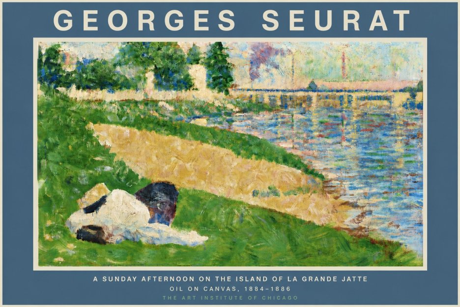Seurat A Sunday Afternoon on the Island of La Grande Jatte II No5 - Póster