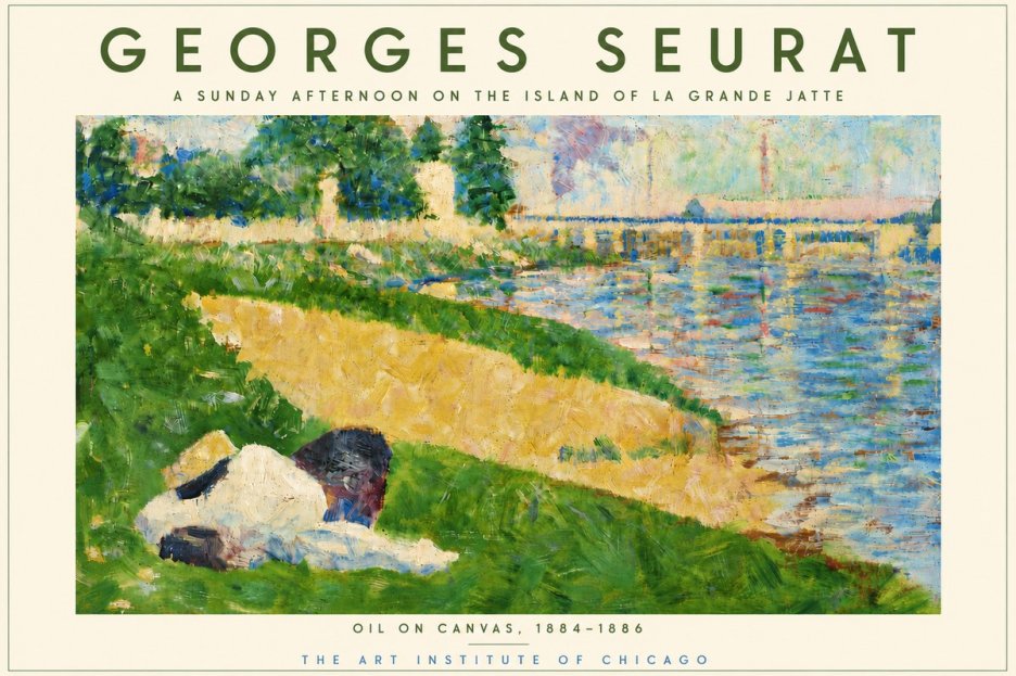 Seurat A Sunday Afternoon on the Island of La Grande Jatte II No6 - Póster