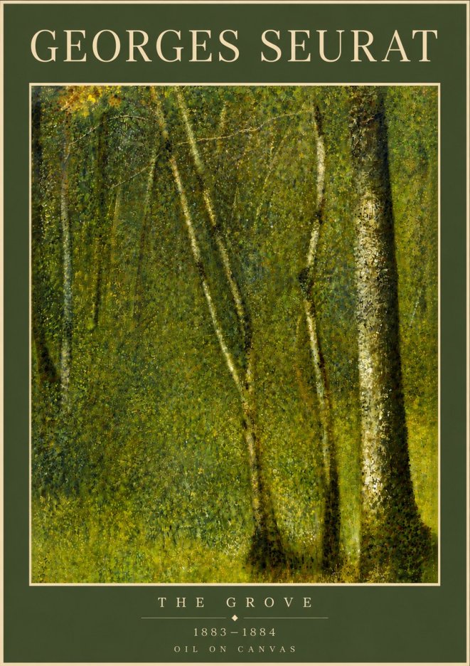 Seurat The Grove No6 - Póster