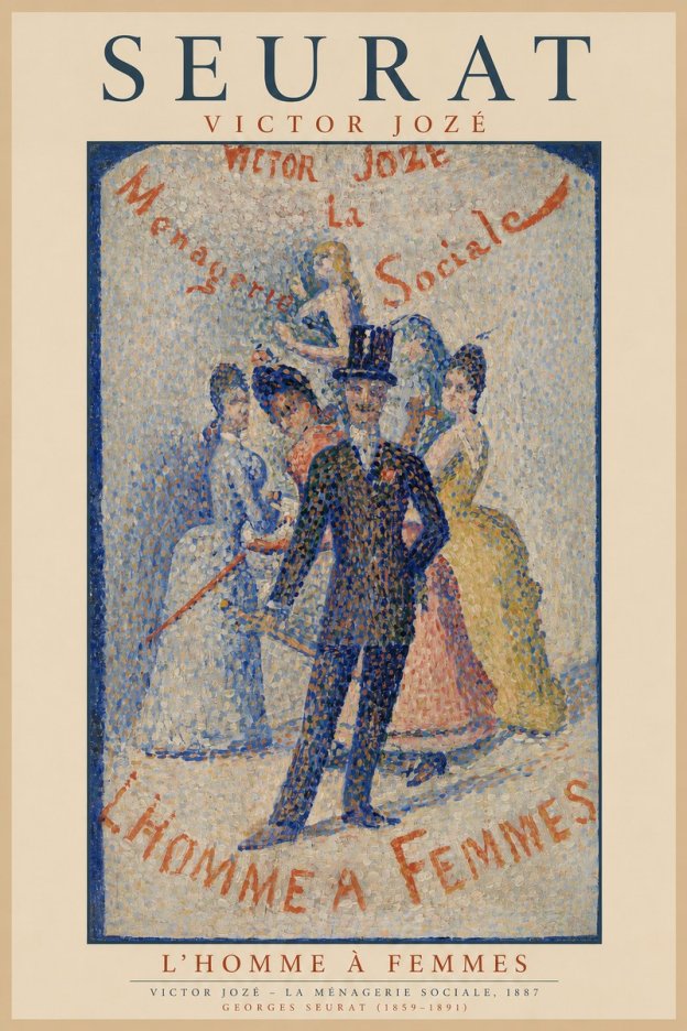 Seurat L'homme À Femmes No1 - Póster