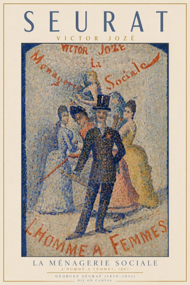 Seurat L'homme À Femmes No5 - Póster