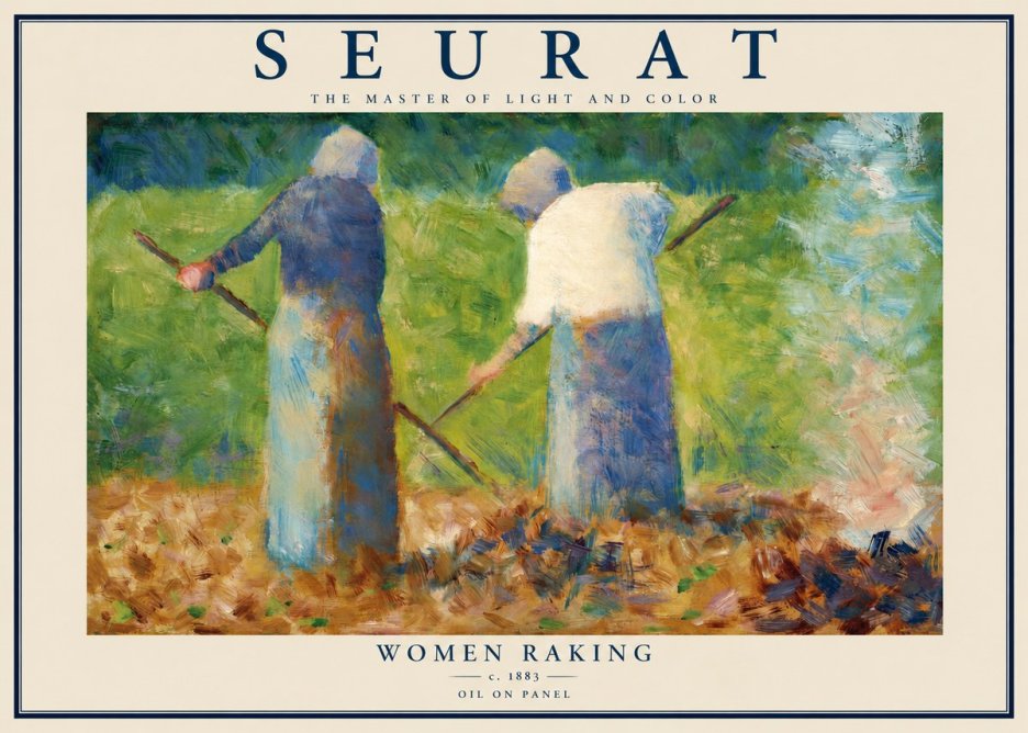 Seurat Women Raking No2 - Póster