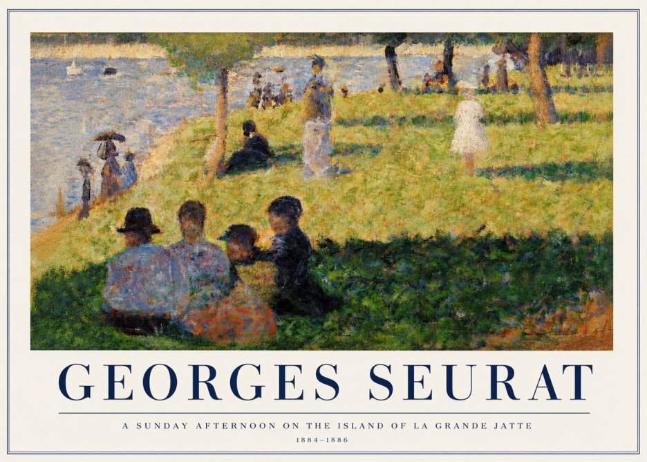 Seurat A Sunday Afternoon on the Island of La Grande Jatte IV No3 - Póster