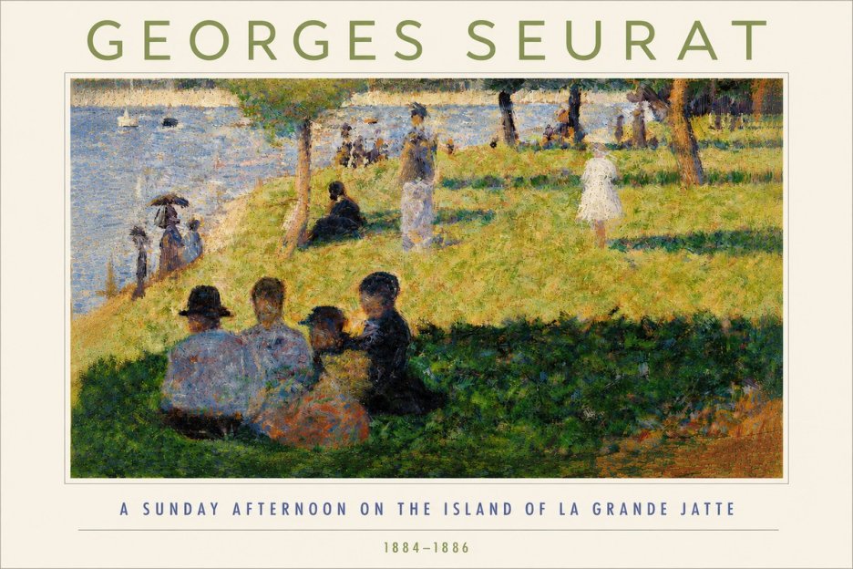 Seurat A Sunday Afternoon on the Island of La Grande Jatte IV No4 - Póster