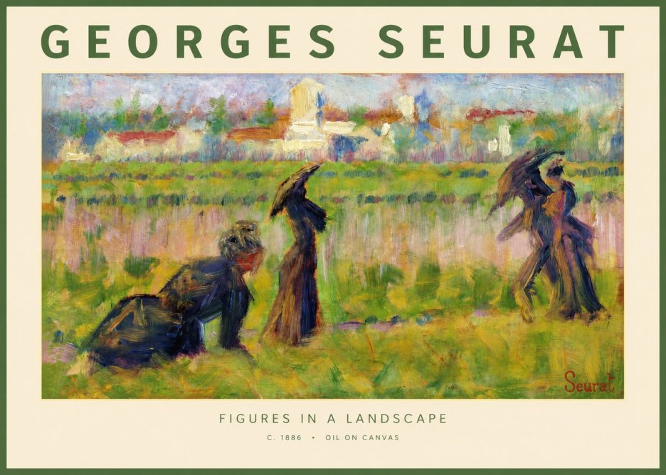 Seurat Figures in a Landscape No2 - Póster