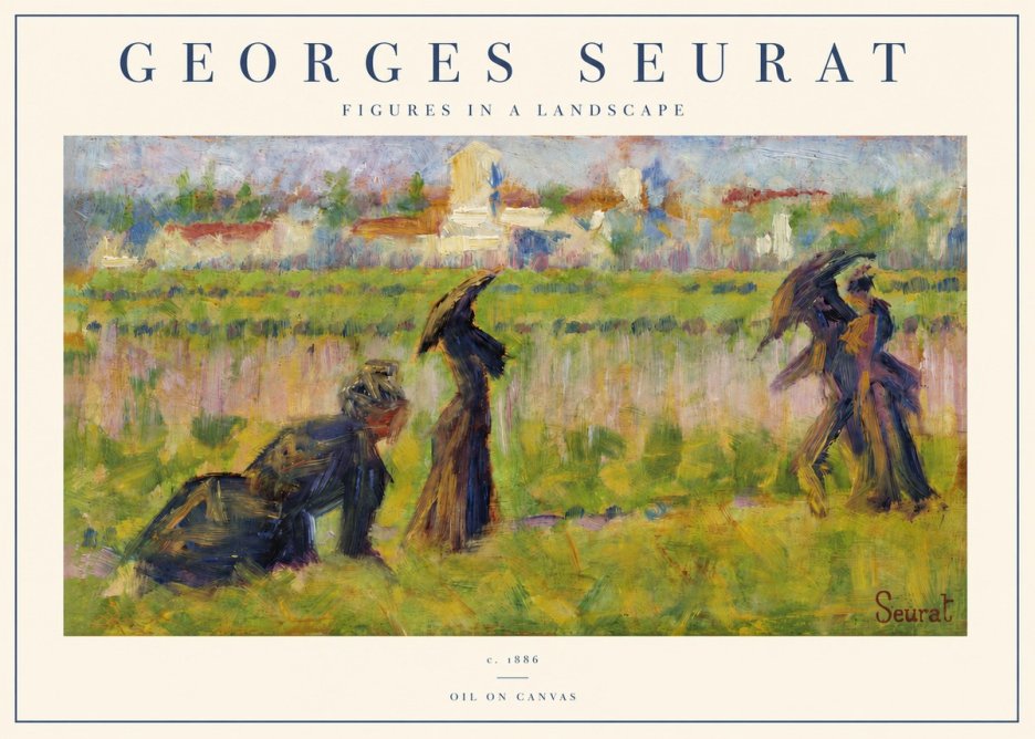 Seurat Figures in a Landscape No3 - Póster