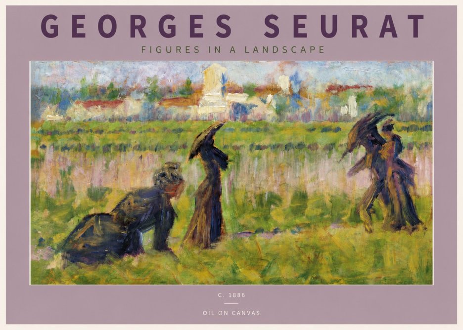 Seurat Figures in a Landscape No4 - Póster