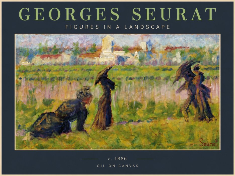 Seurat Figures in a Landscape No5 - Póster