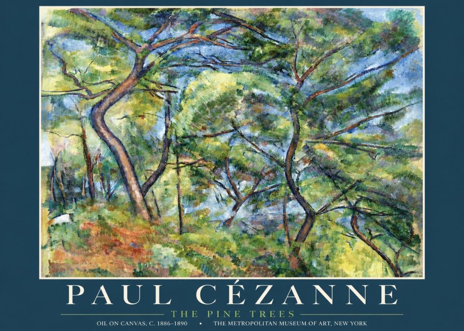 Paul Cézanne The Pine Trees No3 - Póster