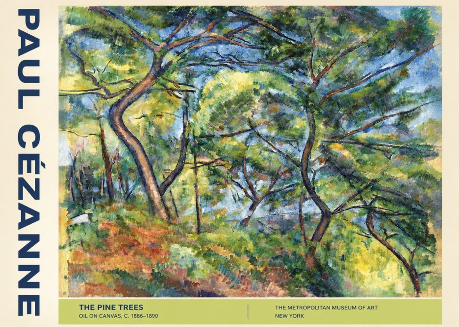 Paul Cézanne The Pine Trees No4 - Póster