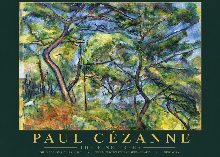 Paul Cézanne The Pine Trees No5 - Póster