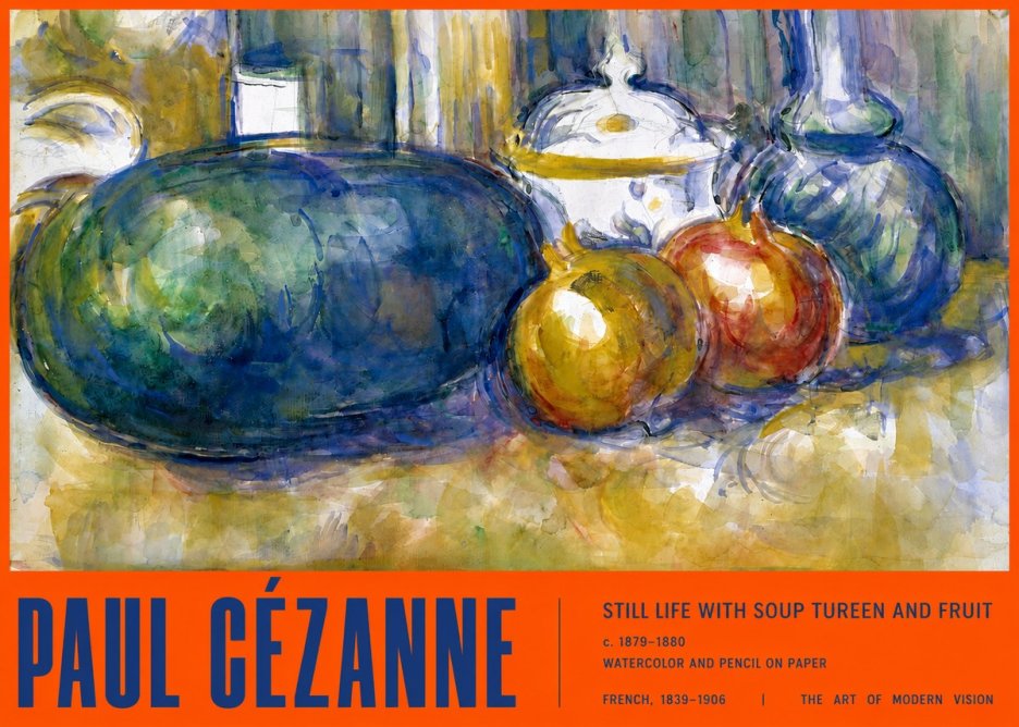 Paul Cézanne Still Life with Apples and Vessels No3 - Póster