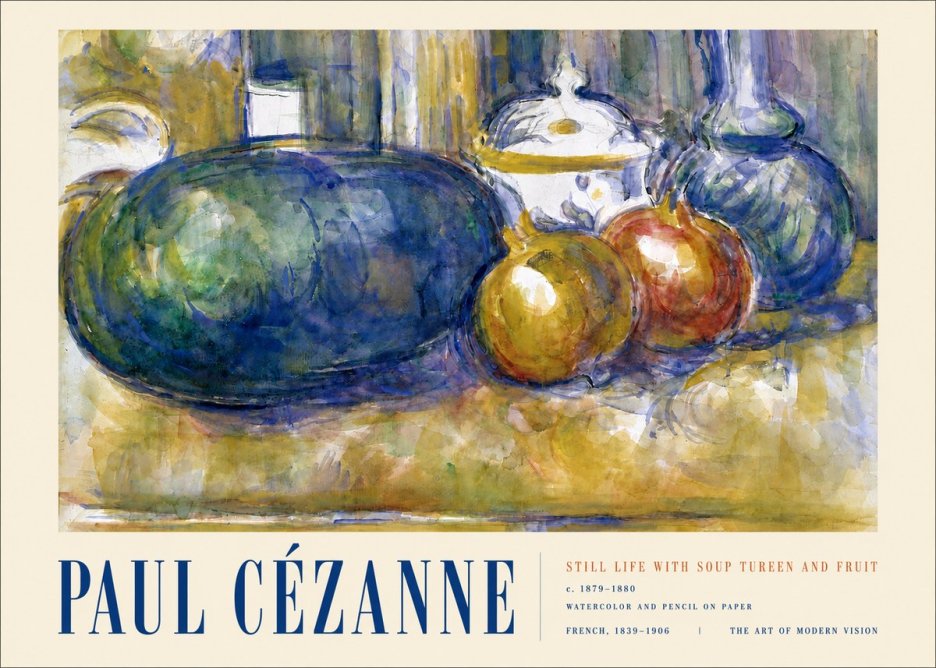 Paul Cézanne Still Life with Apples and Vessels No4 - Póster