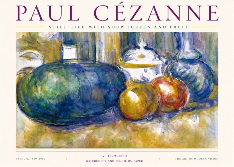 Paul Cézanne Still Life with Apples and Vessels No6 - Póster